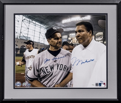 Joe Torre & Muhammad Ali Dual Signed 16x20 Framed Photo (MLB Authenticated, JSA & Steiner) 